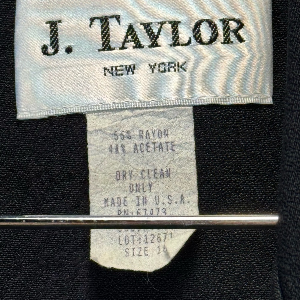 J Taylor New York  elegant vintage long-sleeved cardigan  Black Size 16 - Picture 5 of 8